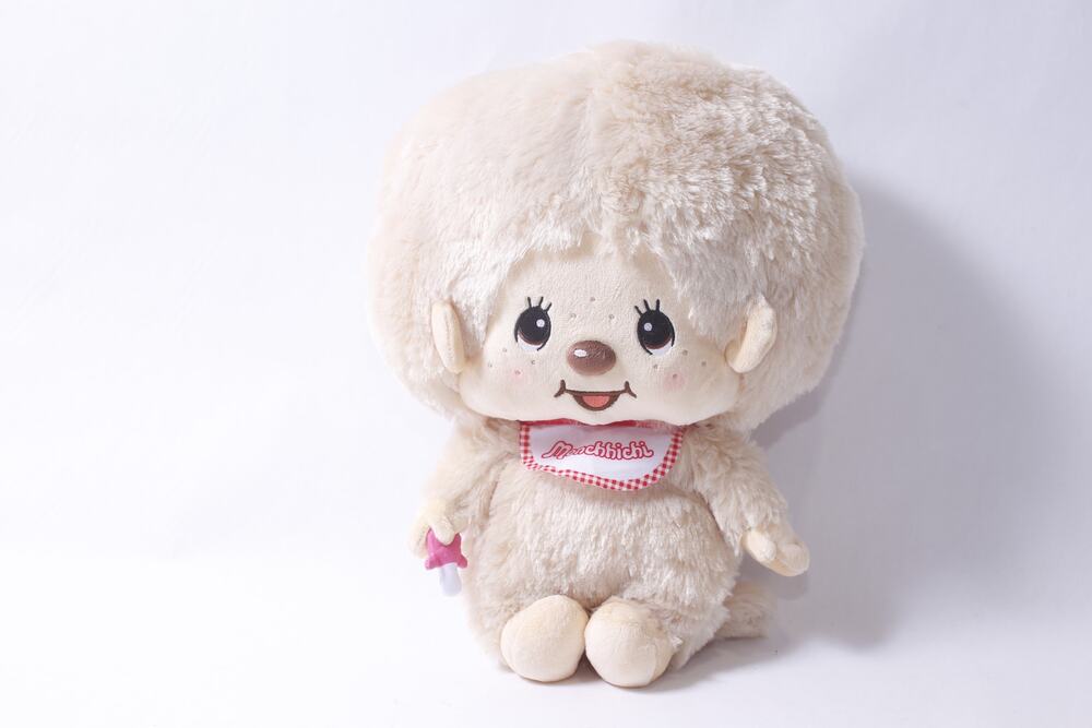 2025 Sekiguchi Monchhichi XL Plush Beige w Pacifier and Tag ~ 260721-WH 167